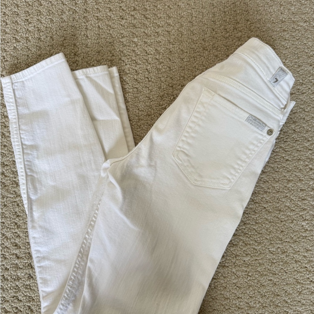 7 For All Mankind White Jeans
